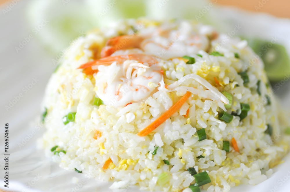 stir-fried rice with shrimp
