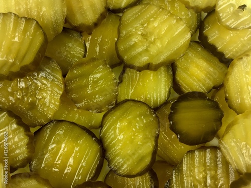 Dill pickle slices photo