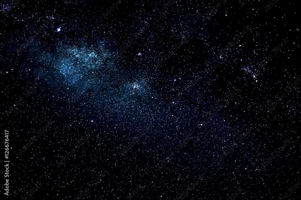 Shiny stars and galaxy space sky night background, Africa
