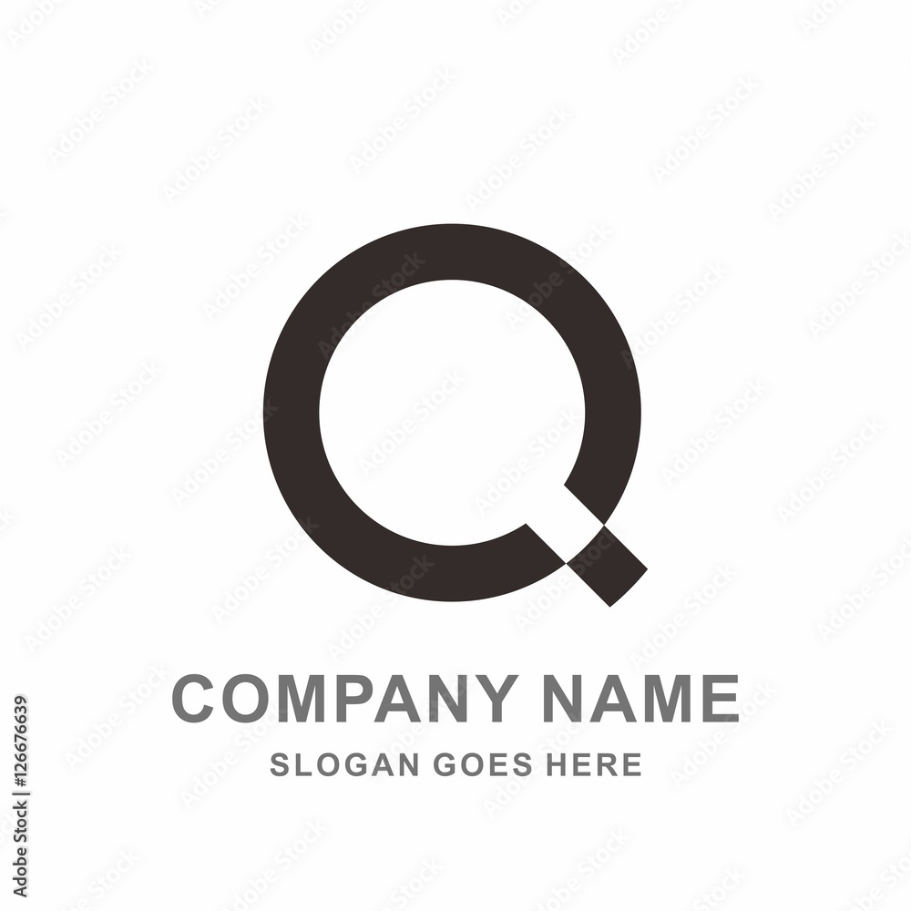 Monogram Letter Q Simple Circle Corner Pixel Business Company Stock Vector Logo Design Template Monogram Letter Q Simple Circle Corner Pixel Business Company Stock Vector Logo Design Template