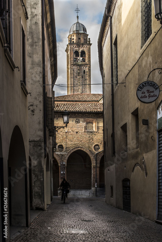 Paduan street with San Francesco Church 