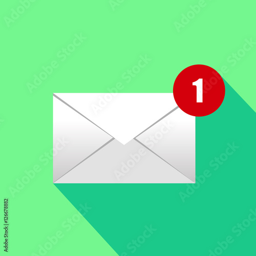 New mail. envelope, message icon vector illustration