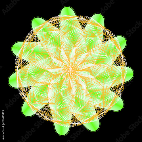Multicolored flower pattern