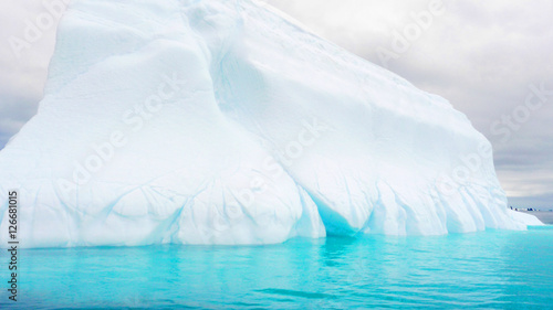 iceberg floating in antarctica