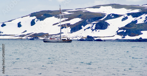 antarctica landscape background view © josemagon
