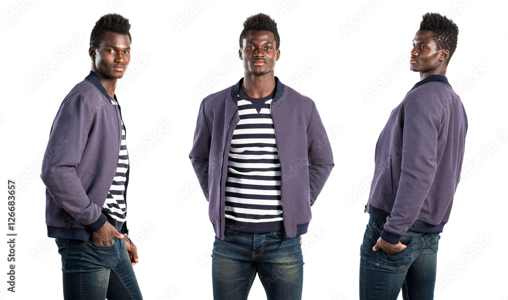 Obraz premium Handsome black man posing