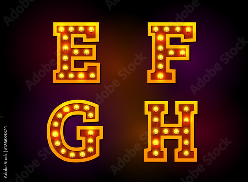 light font , cinema sign,theater sign