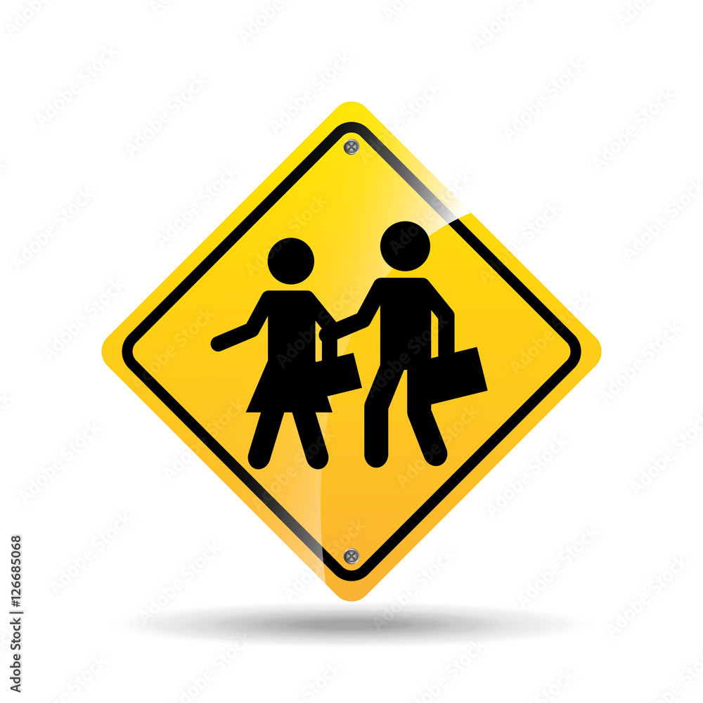 road sign school zone icon vector illustration eps 10 road sign school zone icon vector illustration eps 10