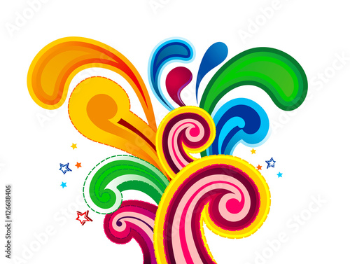 abstract colorful artistic explode vector illustration