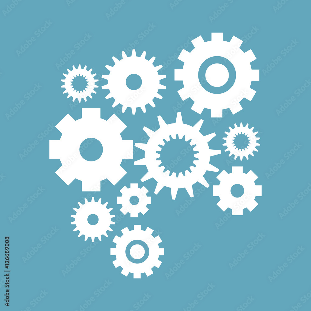 Cogwheel gear mechanism vector settings vector icon Cogwheel gear mechanism vector settings vector icon