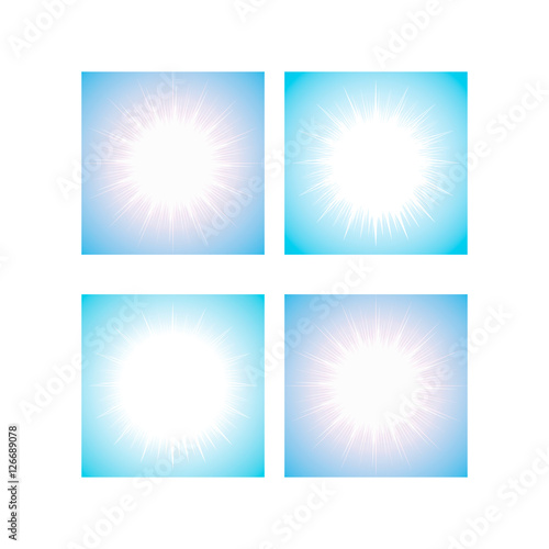 Set of beautiful abstract starburst background © cathal_shtadler