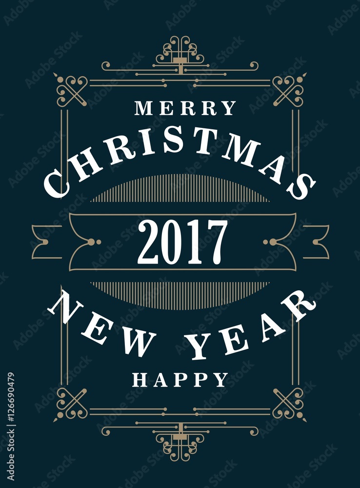 Fototapeta premium Vintage Christmas card