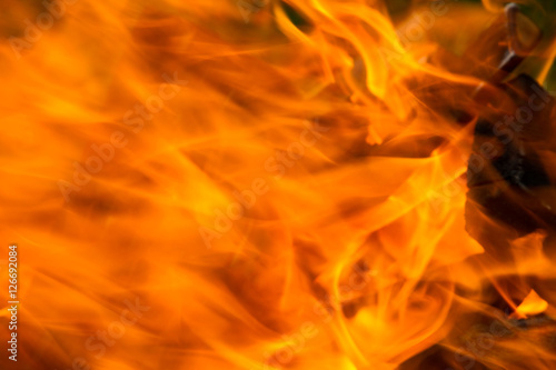 Background as a panorama of the image flame fire