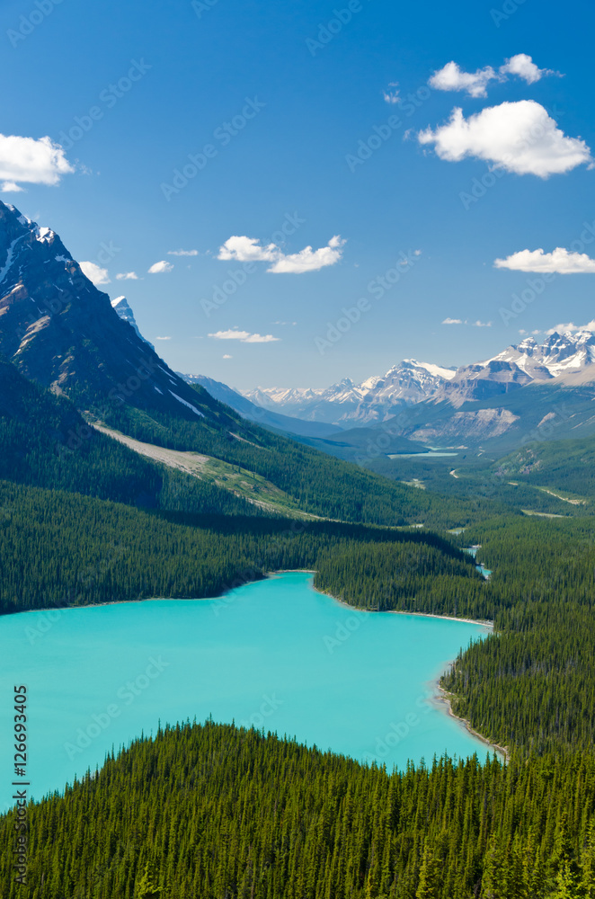 Majestic mountain lake in Canada.