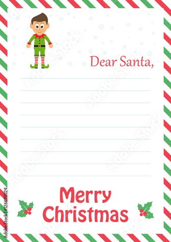 letter to santa with elf