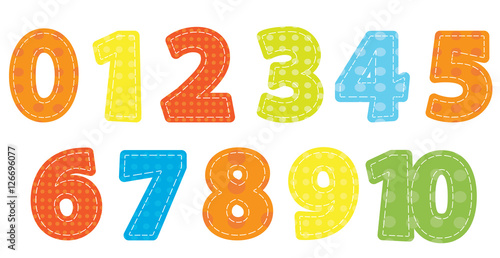 Obraz na płótnie numbers collection /dotted fabric w salonie