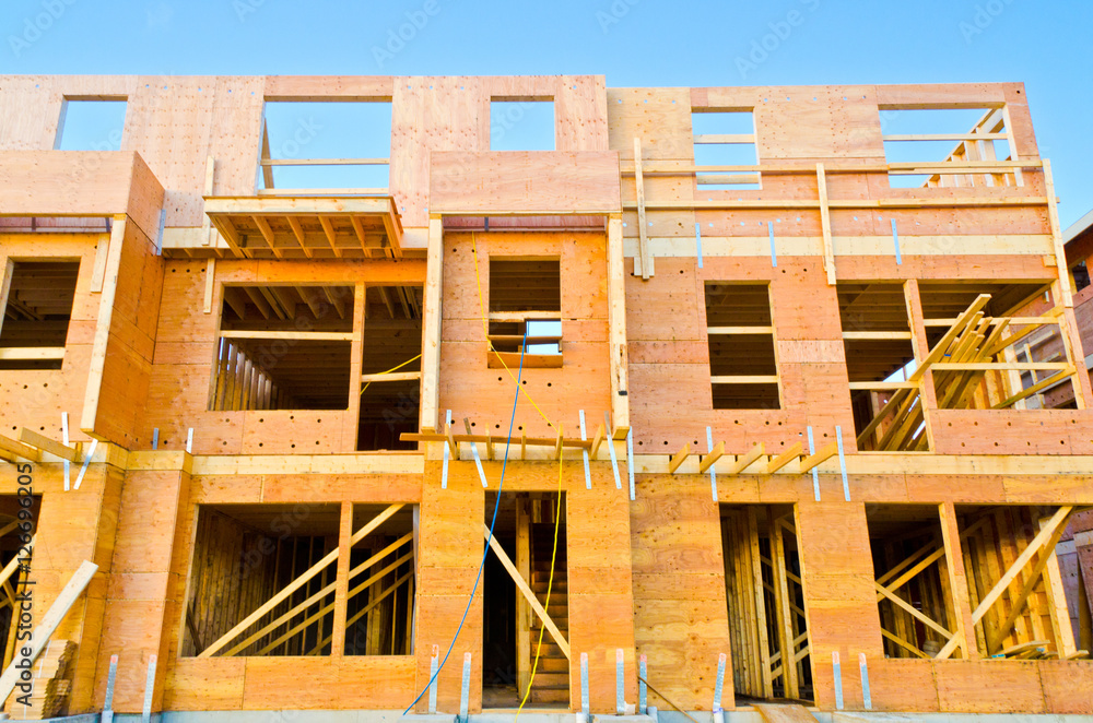 Fragment of a new home under construction in Vancouver, Canada. Fragment of a new home under construction in Vancouver, Canada.