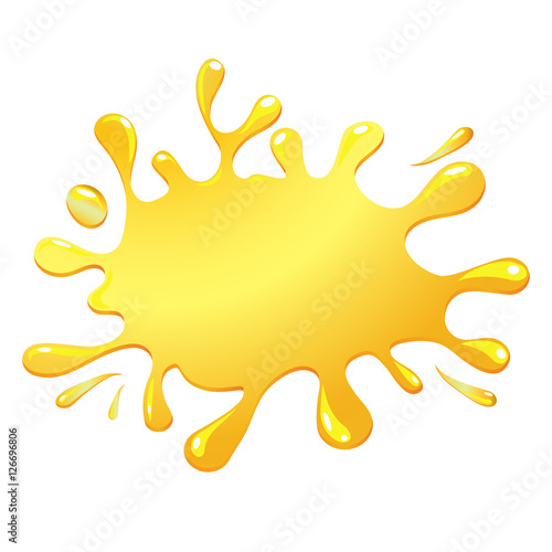 honey splash or yellow juice splash or oil splash with drops. Vector  illustration vector de Stock | Adobe Stock