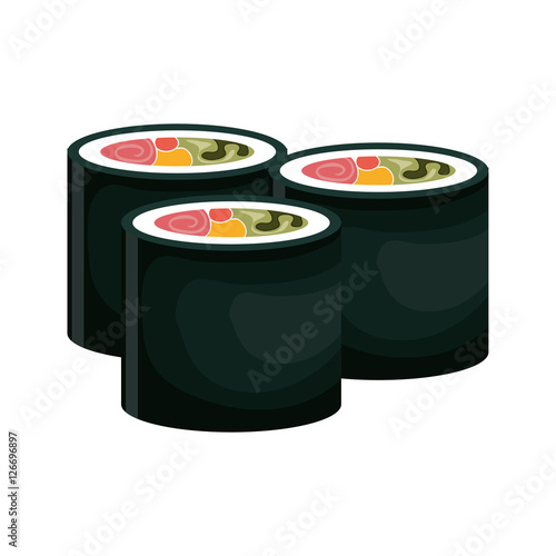 rolls suchi japanese food vector illustration design