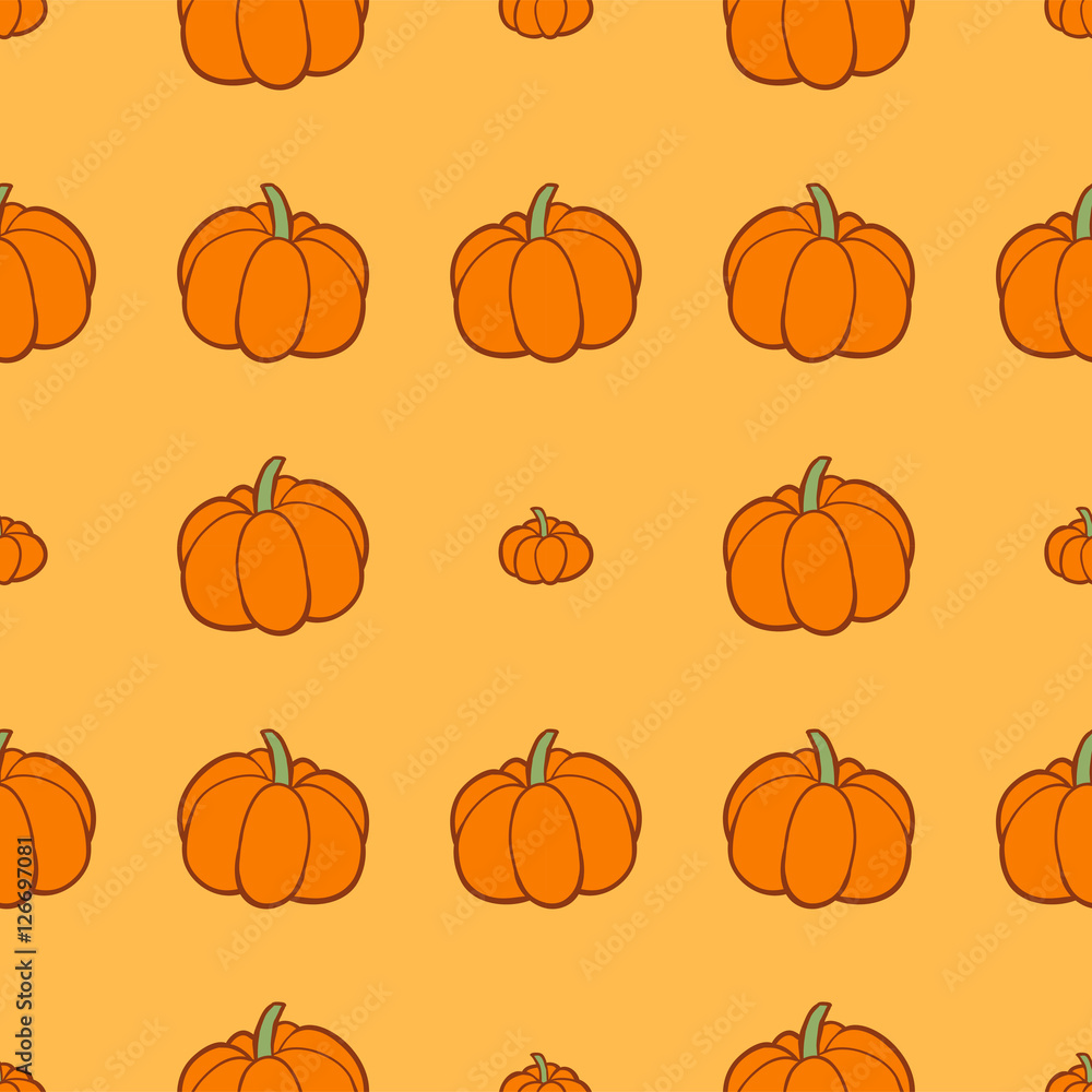 Seamless background with pumpkins Seamless background with pumpkins