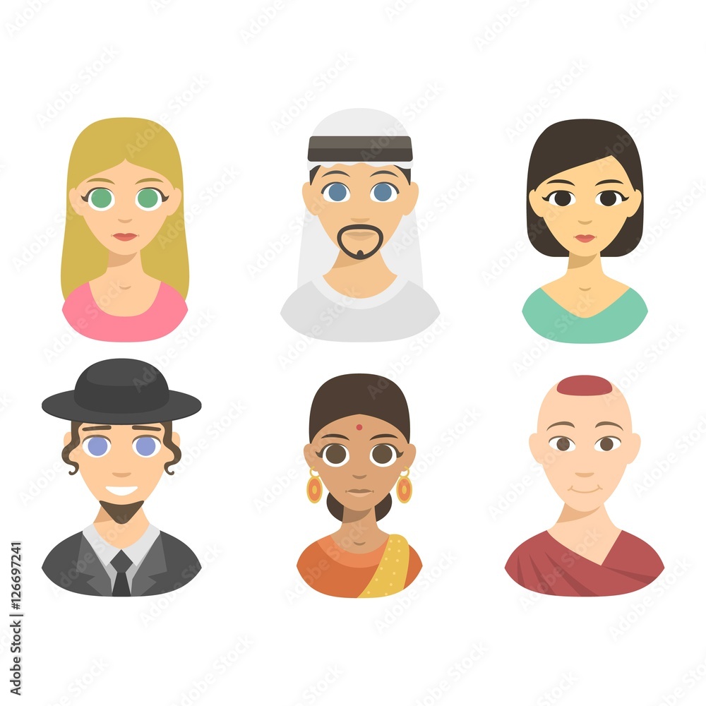 People nationality race vector illustration. People nationality race vector illustration.