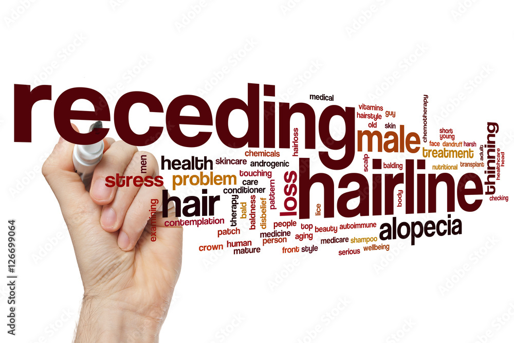Receding hairline word cloud Receding hairline word cloud