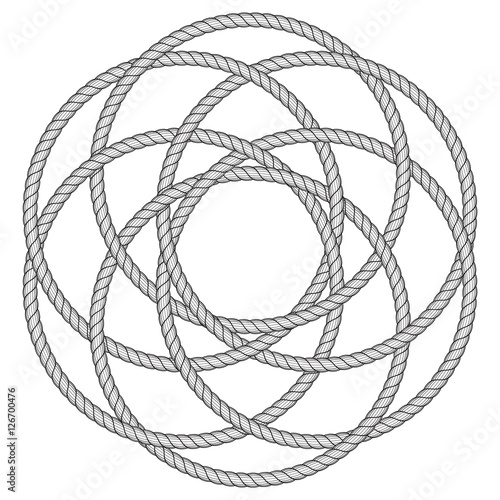 Abstract rope ornament
