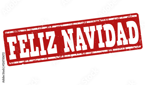 Merry Christmas sign or stamp on spanish language