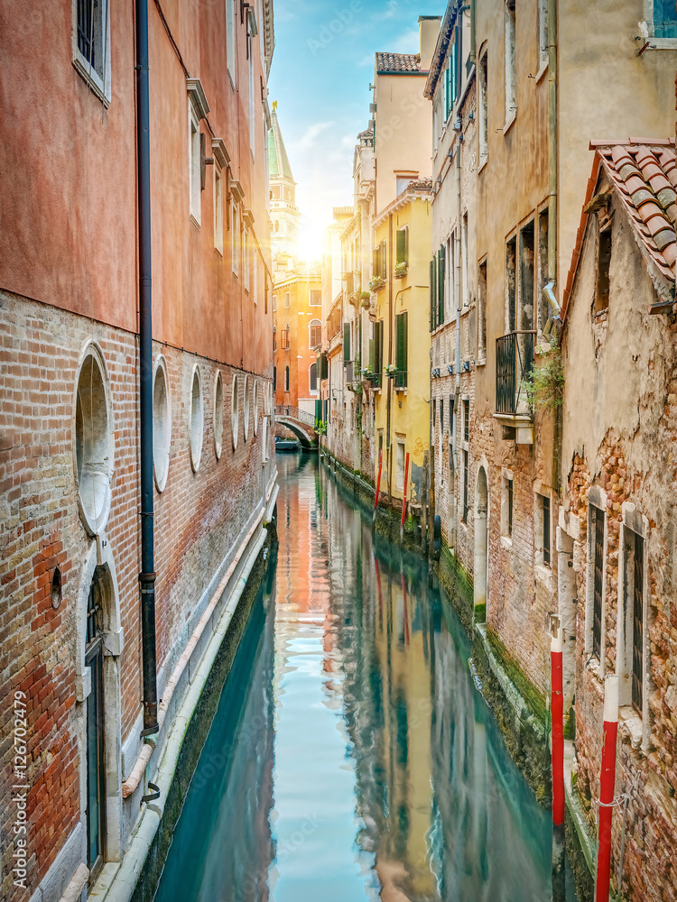 Colorful alley, Venice