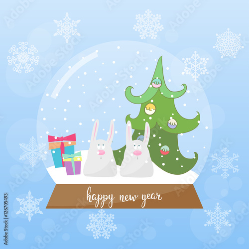 Winter holidays card.