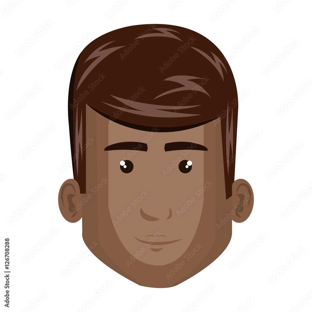 young man avatar character vector illustration design