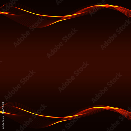 Abstract background with wavy orang stripes