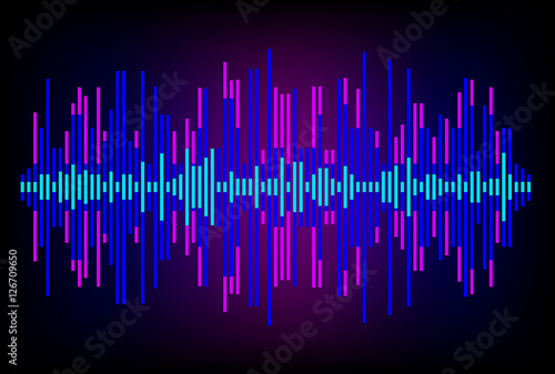 Digital Equalizer. Abstract music volume infinity computer technology . Eps 10 vector illustration