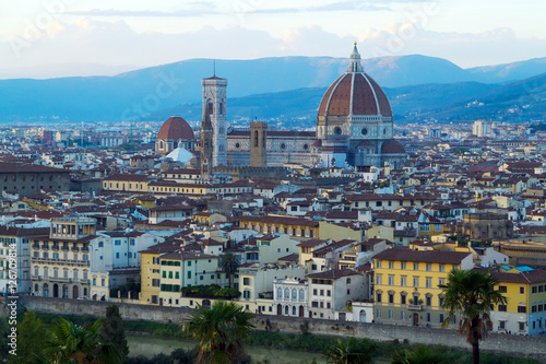 View on Florence, Italy at dusk