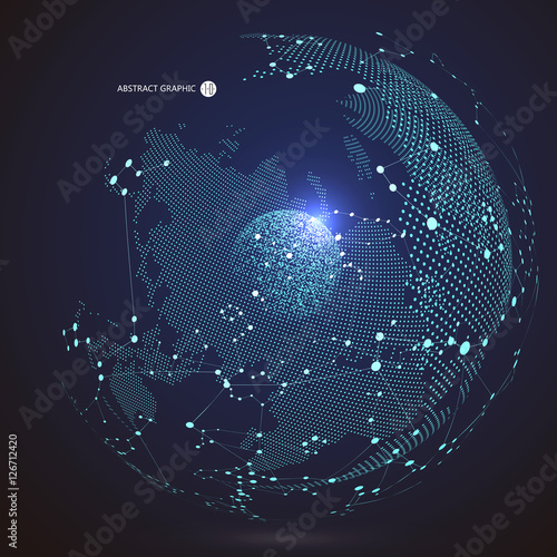 World map point, line, composition, representing the global, Global network connection,international meaning.