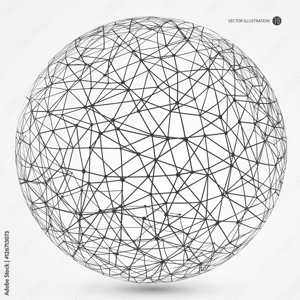 Linear connection made of circular abstract image. Linear connection made of circular abstract image.
