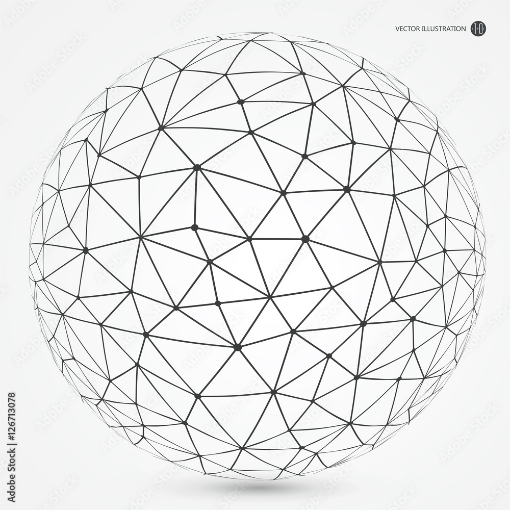 Linear connection made of circular abstract image. Linear connection made of circular abstract image.