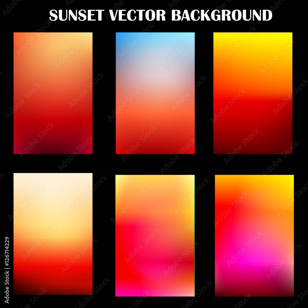 abstract colorful sunset template vector for presentation background
