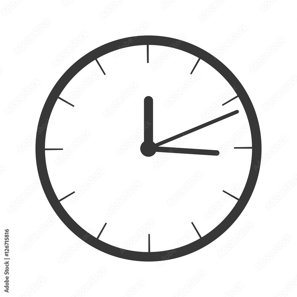 watch clock time device icon over white background. watch clock time device icon over white background.