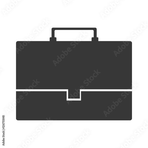 business briefcase accessory icon over white background. vector illustration