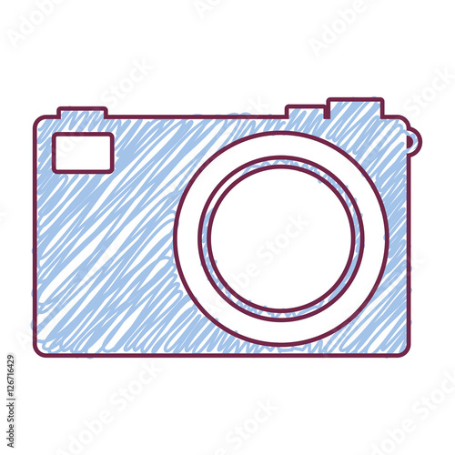 photographic camera icon over white background. vector illustraiton