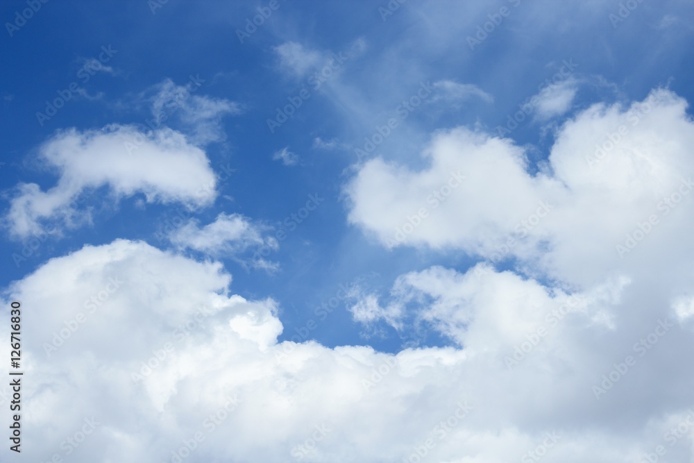 blue sky with cloud. Colorful vivid blue sky with cloud. Colorful vivid