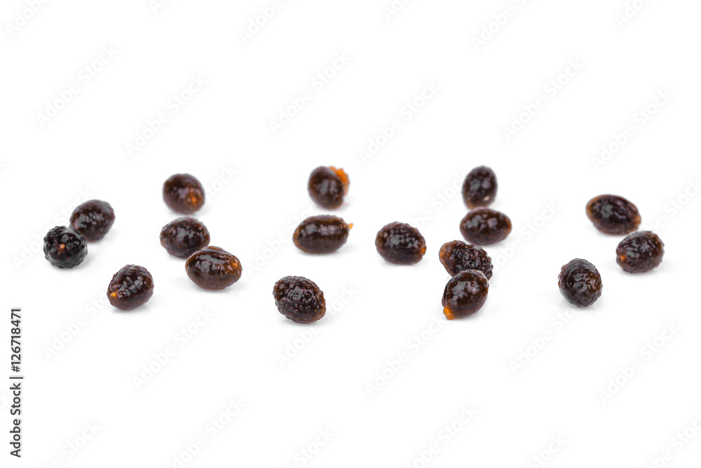 seeds of ripe papaya isolated on white bakckground seeds of ripe papaya isolated on white bakckground