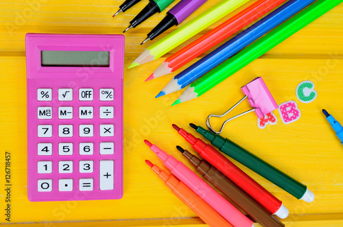 calculator on table