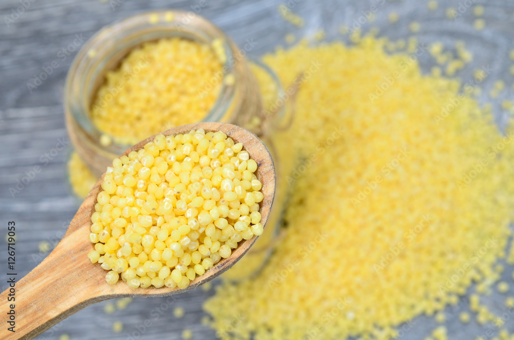 millet seed on table millet seed on table