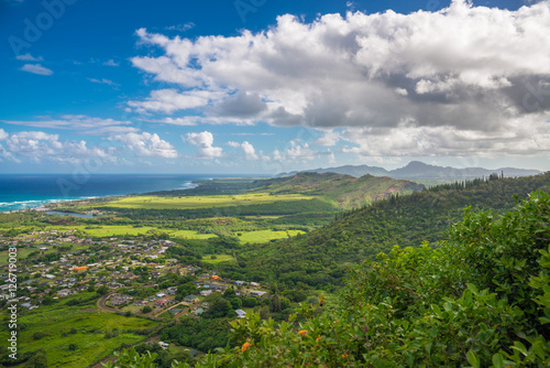 View of west coast of Kauai Island, Hawaii