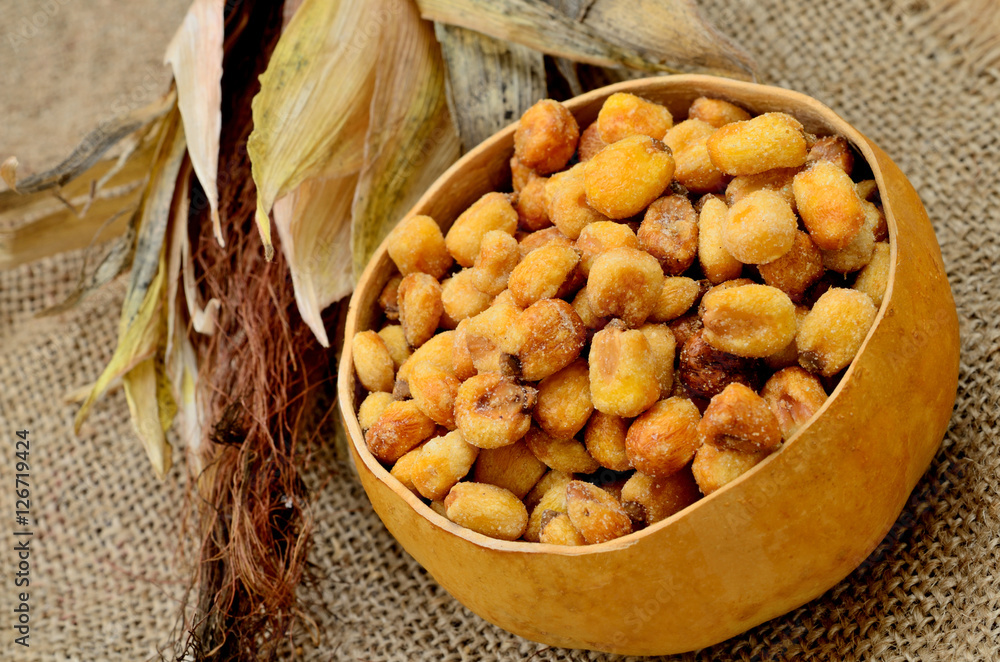 fried corn on table fried corn on table
