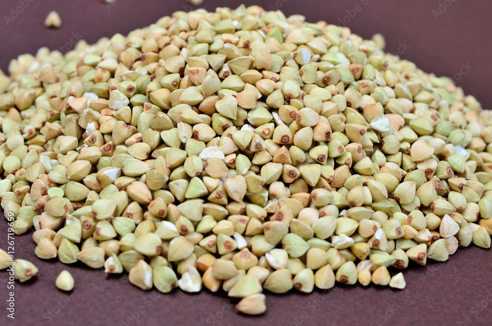 Fototapeta premium group of buckwheat on table