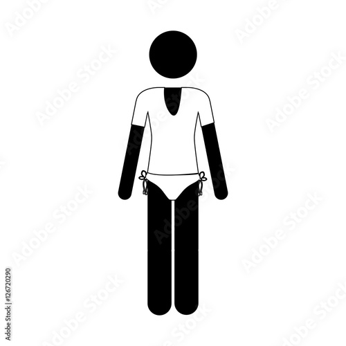 woman swimsuit icon image vector illustration design 