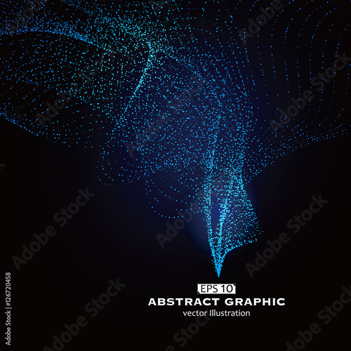 Dot pattern composed of mesh,Technological sense of abstract graphics